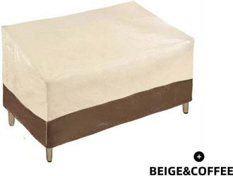 OEM Copridivano Da Giardino Doppio, Impermeabile E Resistente, Taglia Piccola (standard), Beige E Marrone (420d), 1478 X 279 Cm