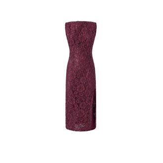 Pinko Drupa Abito Pizzo Rebrode - Dames - Feestkleedjes - Rood - XL - Kleedjes