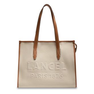 Lancel Tote Bags, unisex, Beige, Size: ONE SIZE Cabas / Shopping Jour Animation