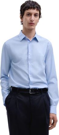 H&M Slim Fit Easy-iron Shirt in Light Blue at Nordstrom, Size Xxx-Large