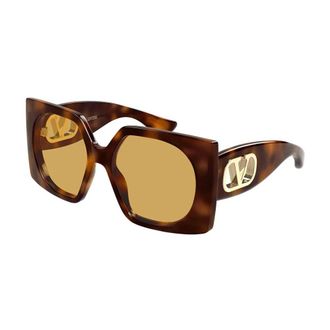 Valentino Sunglasses, unisex, Brown, Size: 55 MM Square Cat-eye Sunglasses