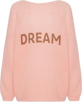 Americandreams Silja Pullover - Dames - V-hals truien - Roze - S - Wol - Truien & Vesten