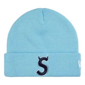 SUPREME x New Era SS26 Devil S Logo Beanie Light Blue SUP-SS26-1018-BLU