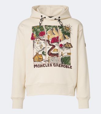 Moncler Sudadera con capucha en mezcla de algod&oacute;n