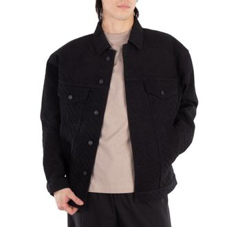 HUGO BOSS Monogram-Embossed Regular-Fit Denim Jacket, Size XX-Large