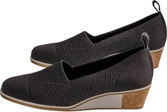 Vaneli Womens Galen Wedges In Black Stretch Knit