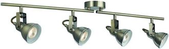 Searchlight Searchlight - Focus - Barra de foco de techo ajustable de 4 luces, latón antiguo, GU10