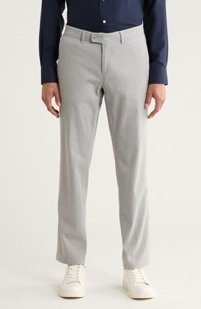 Brax Evans Regular Fit Flat Front Chino Pants in Silver at Nordstrom Rack, Size 48