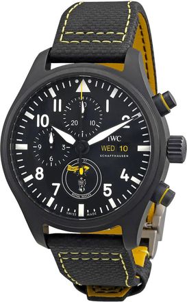 IWC Pilot Chronograph Royal Maces Automatic Black Dial Mens Watch IW389107