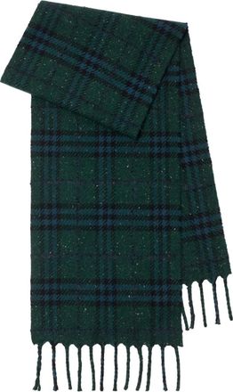 Burberry Geruite sjaal met franje - Groen