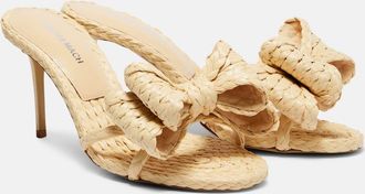 Mach & Mach Le Cadeau 85 raffia mules