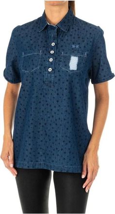 La Martina Camicia con colletto a revers - - Tops - Donna - Blu - 3XS