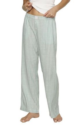 Eberjey Nautico Stripe Pajama Pants in Regatta Stripe Seagrass at Nordstrom, Size X-Large