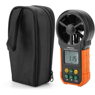 OEM Anem&oacute;metro Digital Port&aacute;til Pm6252a - Mide El Flujo De Aire Y La Velocidad Del Viento - Pantalla Lcd Retroiluminada - Alimentaci&oacute;n De 9 V -crezuo