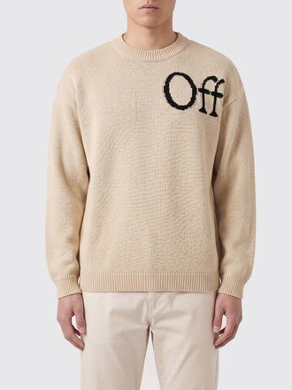 Off-white Maglia a giorocollo in cotone con logo Off-white