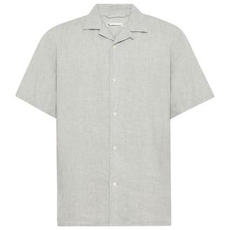 Knowledge Cotton Apparel Box S/S Linen Shirt Hemd f&uuml;r Herren | grau