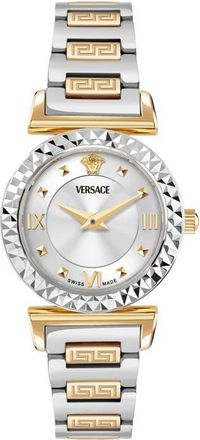 Versace Mini Vanity Bracelet Watch, 27mm in Silver/Two Tone at Nordstrom