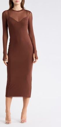 AFRM Ashland Midi Dress in Cappuccino at Nordstrom Rack, Size Xx-Small