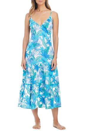 Bleu Rod Beattie Print Cover-Up Midi Dress in Cool at Nordstrom, Size Medium