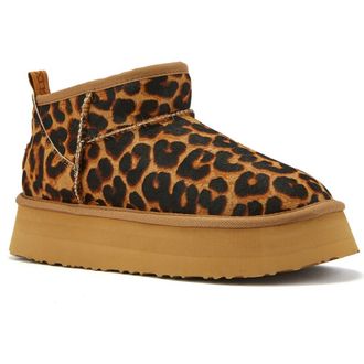 Australia Luxe Cosy Ultra Platform Bootie in Leopard at Nordstrom Rack, Size 10