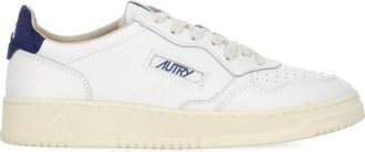 Autry White Medalist Low Suede Upper Sneakers