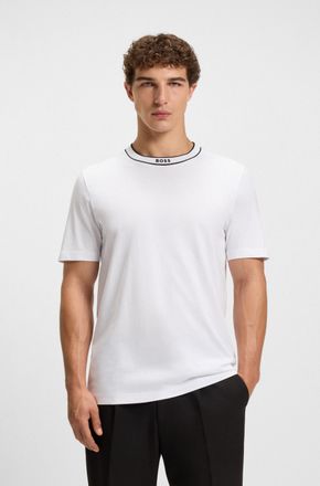 Boss Green by Hugo Boss T-Shirt BOSS GREEN Tee, Herren, Gr. XXL, weiss (wei&szlig;100), Single Jersey, Obermaterial: 100% Baumwolle, unifarben, regular fit h&uuml;ftlang, Rundhals, Shir