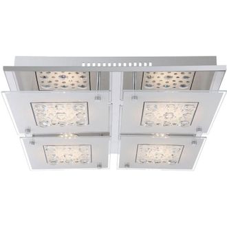 Globo Lighting Globo Lighting - Lampada da soffitto a led in vetro e cristallo, luce per sala da pranzo, faretto cromato