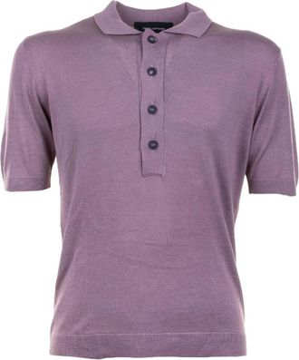 Tagliatore Polo Shirts - Heren - Polos - Paars - S - Tops