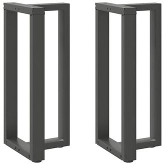 vidaXL Vidaxl Gambe Per Tavolo Da Bar A Forma Di T 2 Pz Antracite