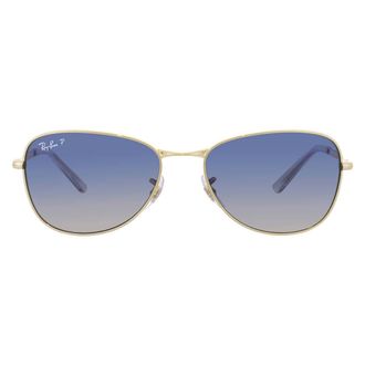 Ray-Ban Ray Ban Polarized Blue Gradient Pilot Unisex Sunglasses RB3733 001/78 56