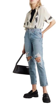 A Gold E Distressed Fen Jeans Size 26/66