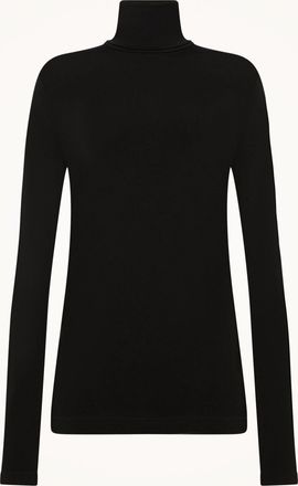 Wolford Black Aurora Biodegradable Fabric Fitted Turtleneck