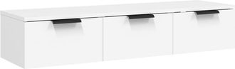 vidaXL Vidaxl - Armario De Pared Madera De Ingenier&iacute;a Blanco 102x30x20 Cm