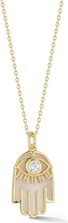Glaze Jewelry Hamsa Pendant Necklace in Gold at Nordstrom Rack