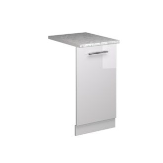 Vicco Panel Frontal Del Lavavajillas Fame-line, Blanco Alto Brillo, 45 Cm, Et M&aacute;rmol Vicco