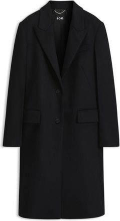 BOSS Single-breasted formal wool coat