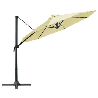 OUTSUNNY Patio Offset Umbrella Cream | TJ Hughes