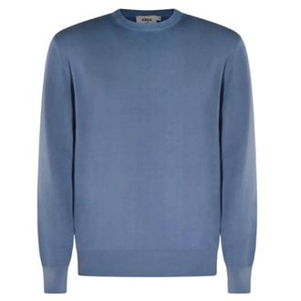 Altea Round-neck Knitwear, male, Blue, Size: 2XL Altea Sweaters