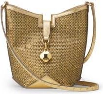 Lanvin Catch By Lanvin Bucket Bag In Raffia in Gold/black at Nordstrom