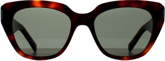 Saint Laurent Square Womens Havana Grey SL 827 - Brown - One Size