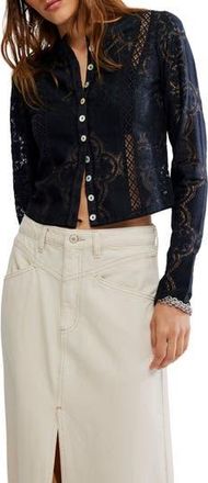 Free People Jae Button-Up Top in Black at Nordstrom Rack, Size X-Large