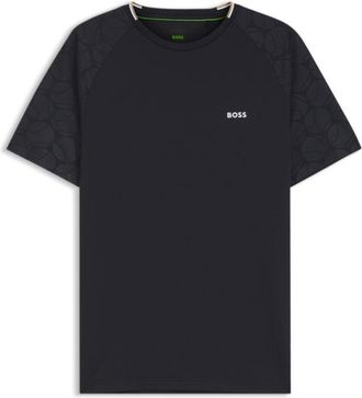 BOSS Active moisture-wicking T-shirt with tennis-ball embossing