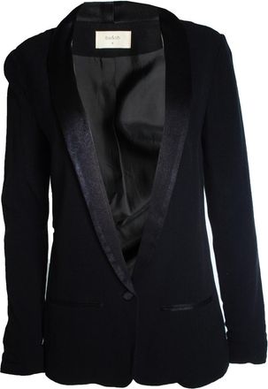 BA&SH Ba&sh, zwarte blazer met glanzende revers
