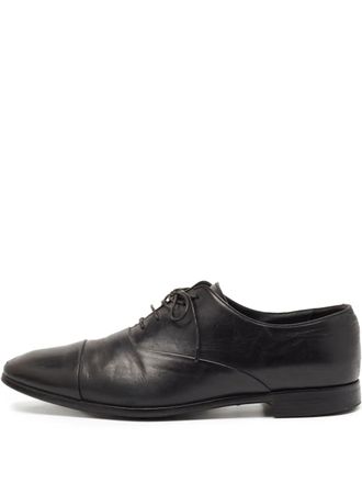 Giorgio Armani leather Oxford shoes - men - Rubber/Leather/Leather - 43 - Black