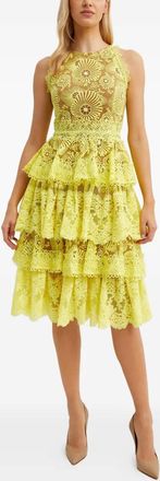 Bronx and Banco Bridgets ruffled midi dress - Yellow