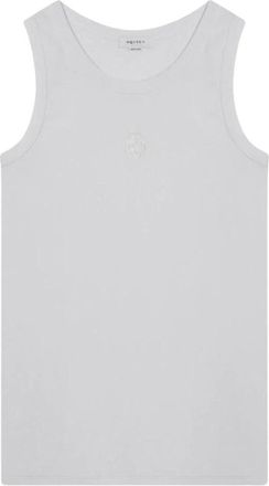 Alexander McQueen Tanktop met schedelborduurwerk - Heren - Tops zonder mouwen - Wit - M - Katoen - Tops