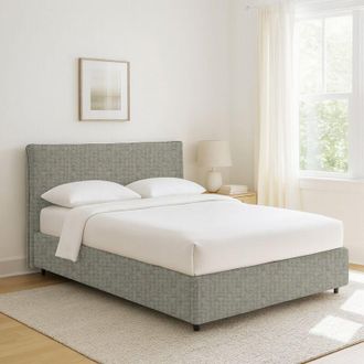 Dmora Cama Individual Staines, Desenfundable, Hecho En Italia, Gris