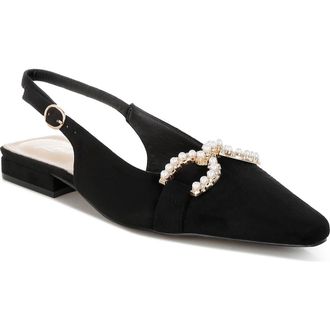 London Rag Salova Embellished Slingback Pump in Black at Nordstrom Rack, Size 6.5