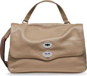 Zanellato Postina M Leather Crossbody Bag With Double Shoulder Strap-Donna