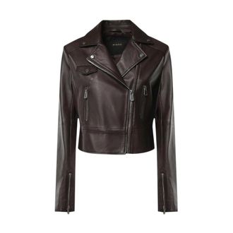 Pinko Chaqueta Biker - Jackets - Mujer - Marr&oacute;n - XL